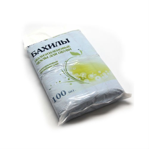 Бахилы полиэтиленовые за 50пар/100шт евроролик (50)