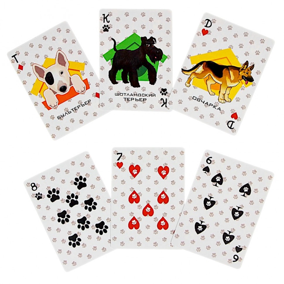 Карты игральные пластиковые, 6,3х8,8см, 36 шт, 3 дизайна (538-080, 538-079, 538-081)