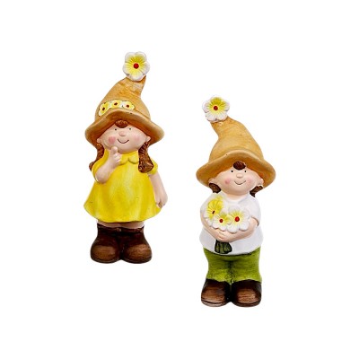 Фигура садовая "Мальчик/Девочка" INBLOOM, 10x10x25см, глина 162-297 (24)