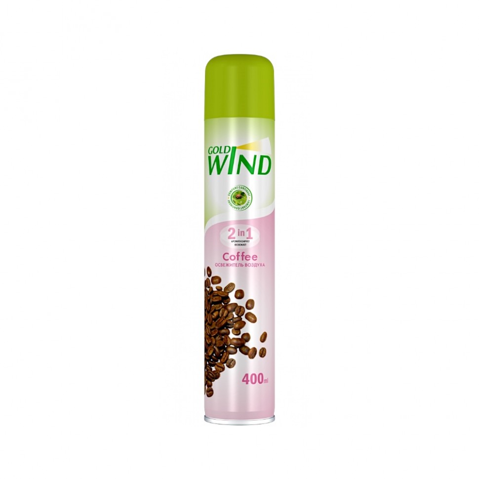 Освежитель воздуха Gold Wind "Кофе" 2 в 1 400 мл (12)