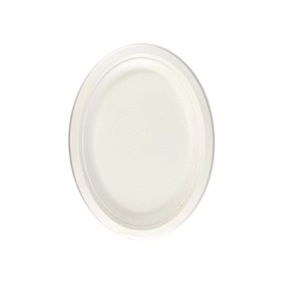 Тарелка из сахарного тростника овальная 263*199*20мм Р020-Р201 (500/50)