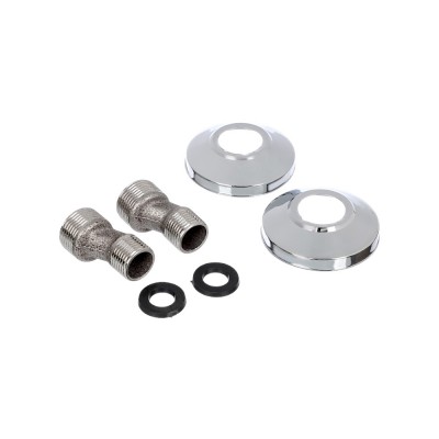 Набор эксцентриков для смесителя, с отражателями, прокладками, нерж. сталь, 2 шт., хром (200)