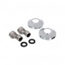 Набор эксцентриков для смесителя, с отражателями, прокладками, нерж. сталь, 2 шт., хром (200)