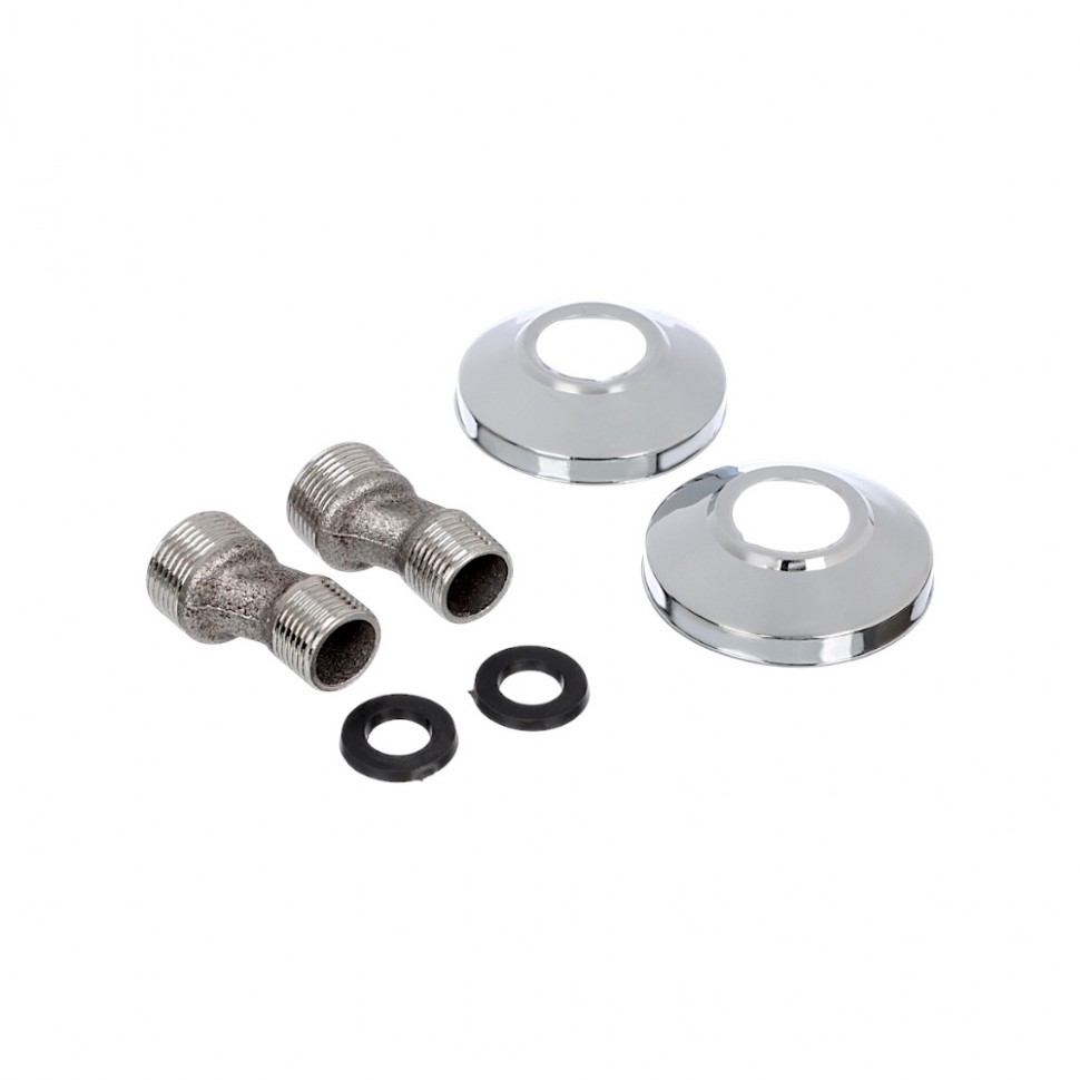 Набор эксцентриков для смесителя, с отражателями, прокладками, нерж. сталь, 2 шт., хром (200)