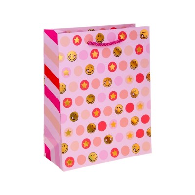 Пакет тм Fntastic подарочный, бумажный, 18x23x8см, смайлы, 4 дизайна