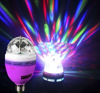 Лампа LED E27 D13см вращающаяся  с переходником  &quot;Полусфера&quot; арт.15-2 (50)