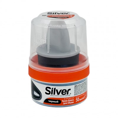Крем для обуви Silver, чёрный, 50 мл