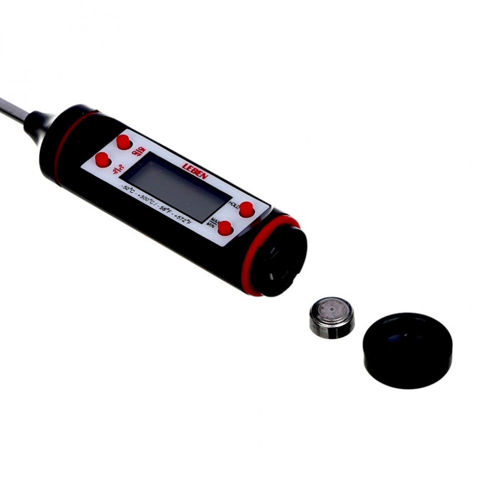 Термощуп кухонный, max 300C, от LR44, чёрный