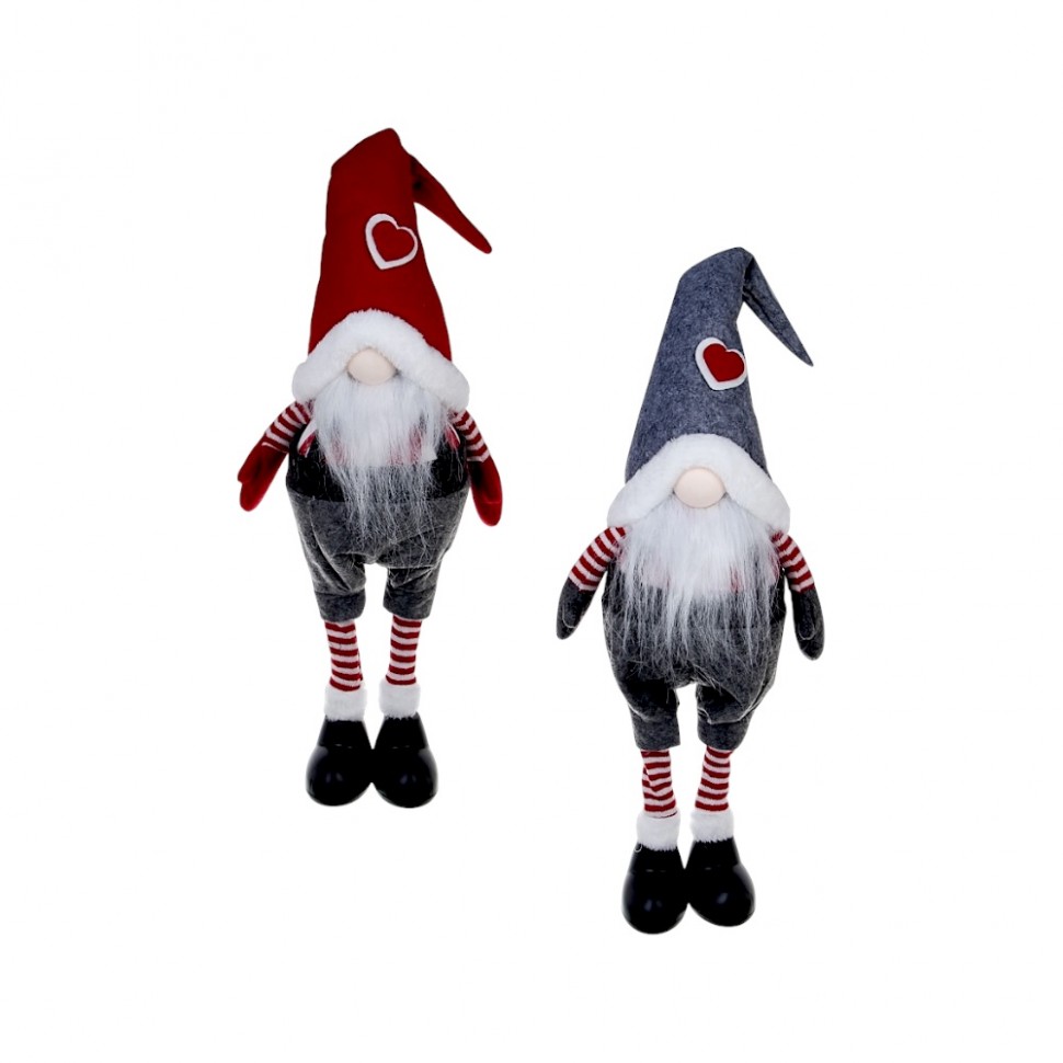 Фигура интерьерная гном 21x15x68 см, полиэстер, металл, 2 вида