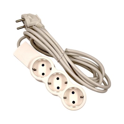 Удлинитель сетевой 3 м 10 А с заземлением Обиход (35)