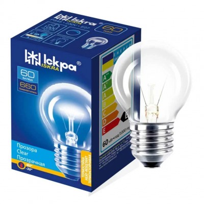 Лампа накаливания Iskra PS45 60W E27