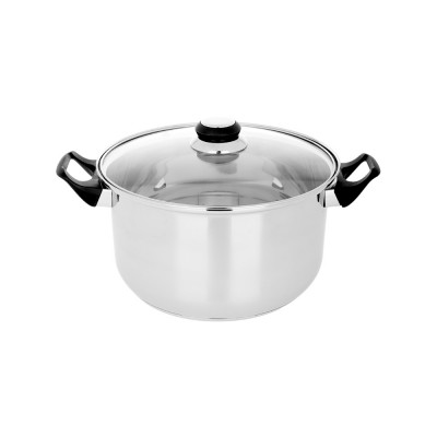 Кастрюля Стрейтон 24х13,5см, 4,9л, со стекл. крышкой