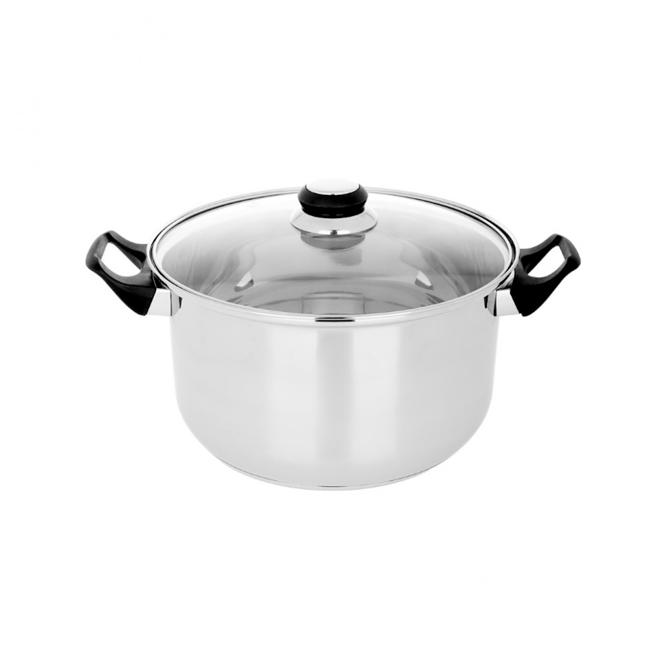 Кастрюля Стрейтон 24х13,5см, 4,9л, со стекл. крышкой