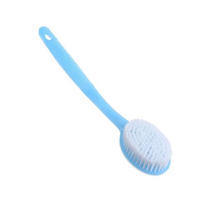 Щетка для тела с искусств. щетиной на пластиковой ручке, 34см, 4 цвета (36)