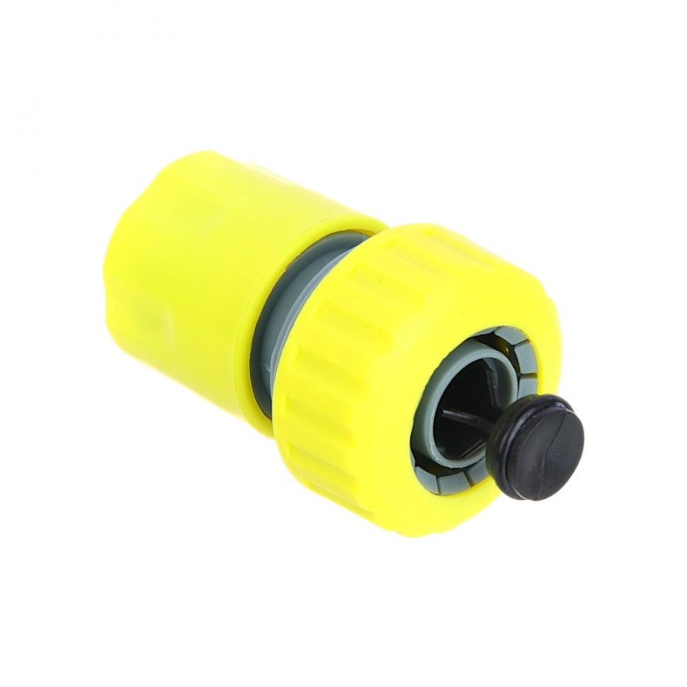 Коннектор быстросъемный для шланга d3/4", аквастоп, пластик
