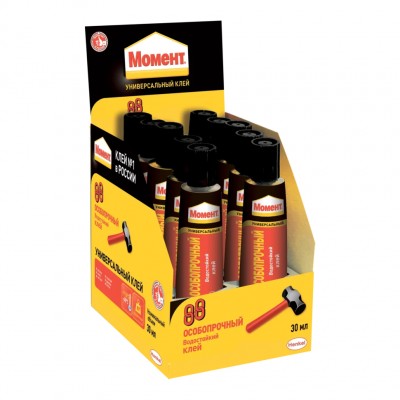 Клей Момент 88 универсальный особопрочный, 30 мл, (10 в шоу-боксе)