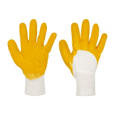 Перчатки нитриловые, покрытые в три четверти