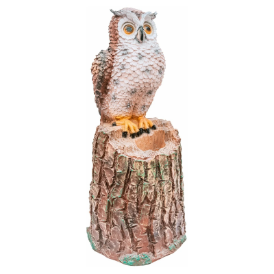 Фигура садовая Сова сидит на пне Н-60см,L-26см,В-23см F1415