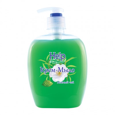 Крем-мыло Help с дозатором, Зелёный чай, 300 мл