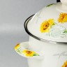 Кастрюля эмалированная Подсолнухи, 18см, 2,0л, индукция