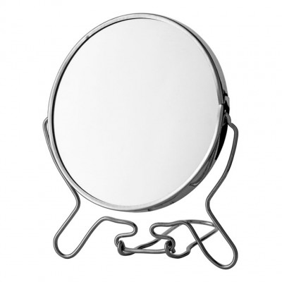 Зеркало металл круглое двухстороннее №8 20см Vertrex VB-008  (72/12)