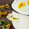 Кастрюля эмалированная Подсолнухи, 22см, 3,6л, индукция