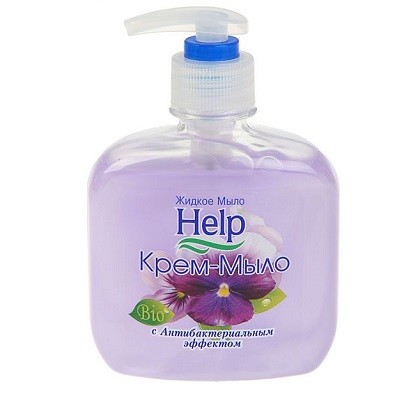 Крем-мыло Help с дозатором, Антибактериальное, 500 мл
