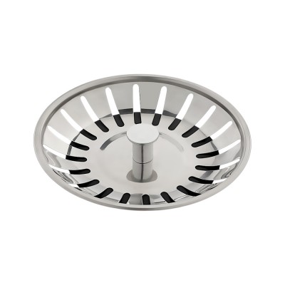 Сеточка-фильтр сменная, для кухонной мойки, d=77 мм, нерж.сталь, хром