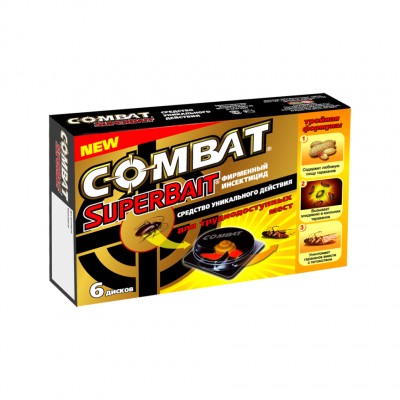 Ловушки для тараканов  6шт COMBAT (12)