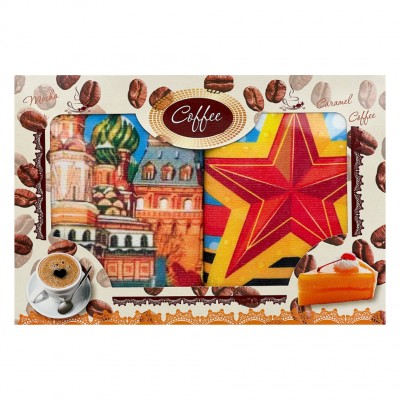 Набор полотенец 2 штуки микрофибра &quot;23 февраля!&quot;