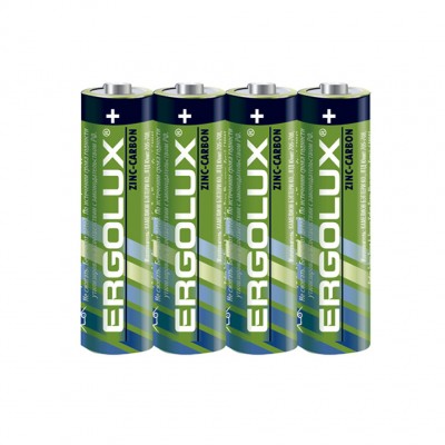 Батарейка Ergolux R06 AA, 4 в п/э