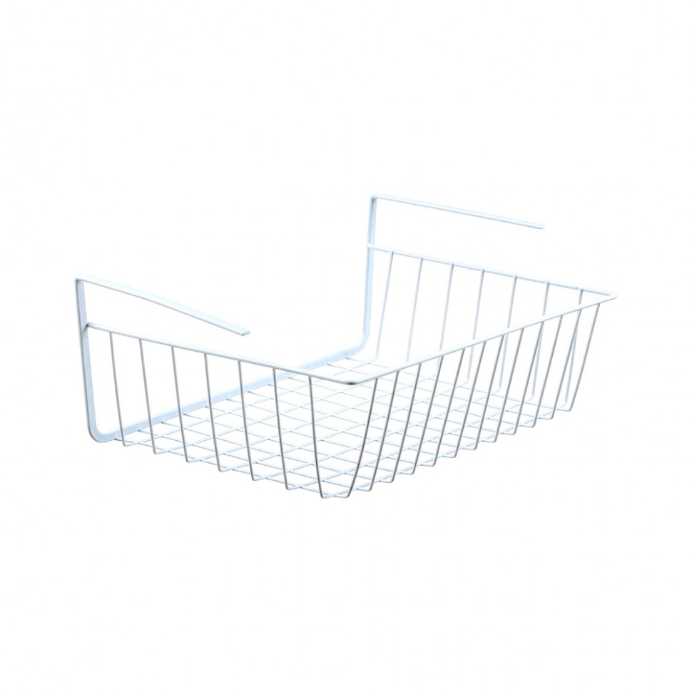 Корзина подвесная на полку тм VETTA, 35х26х13,5см, металл, цвет белый