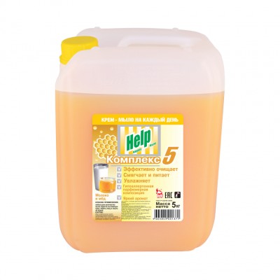 Крем-мыло Help Молоко и Мёд, 5 л