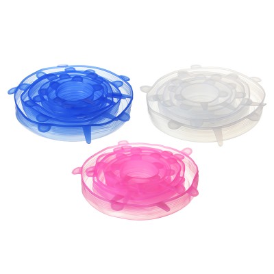 Набор универсальных силиконовых крышек 6 шт 6,5-19 см