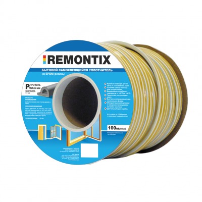 Утеплитель-уплотнитель для окон самоклеящийся, (9x5,5 мм / 100 м)