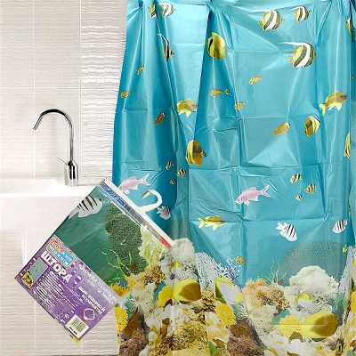 Штора для ванной атлас.полиэстер RAMA 164*164 см MIX (48)