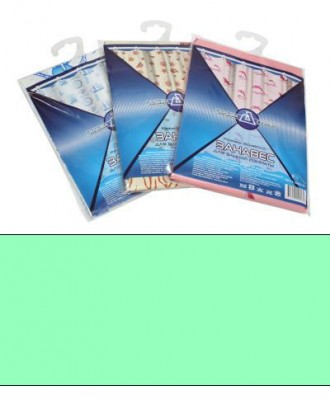 Штора для ванной полиэтиленовая 180*180 см 45 мкм GG однотонная ЗЕЛЕНАЯ (40/3)