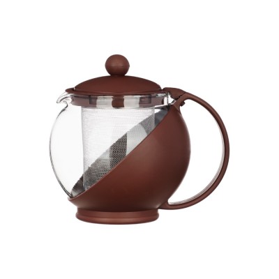 Чайник заварочный 500мл, ситечко из нержавеющей стали, стекло, полипропилен