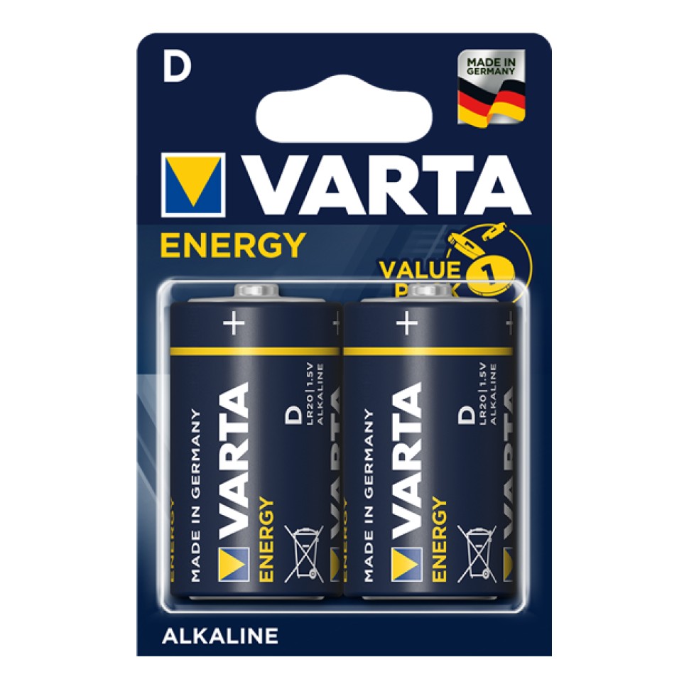 Батарейка Varta Energy LR20 BL2 (20)