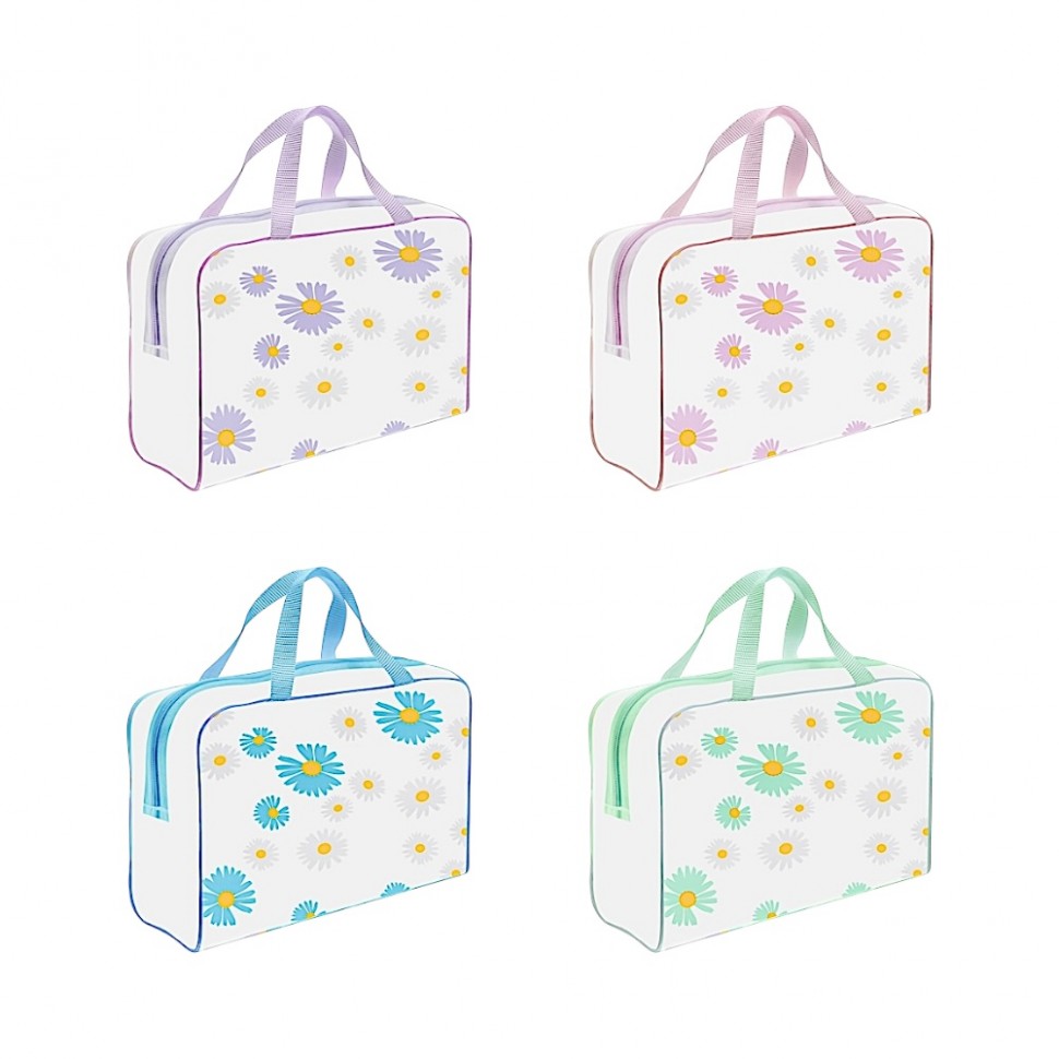 Косметичка банная, ПВХ, 24х15х7см, 3-5 цветов, ББ19-15 ЮL (8)