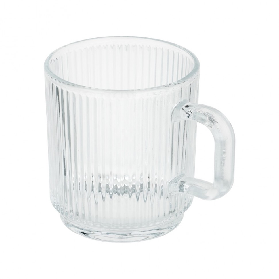 Кружка с рельефным узором, 340мл, стекло MILLIMI