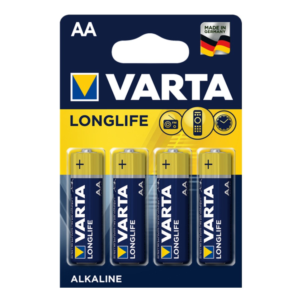 Батарейка Varta Longlife LR06 AA, 4 шт