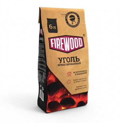 Уголь брикетированный Fire Wood, 6 л