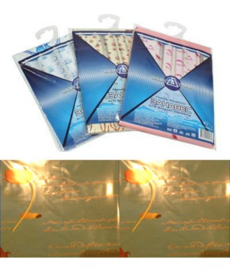 Штора для ванной полиэтиленовая 180*180см 45мкм GG ТЮЛЬПАН Бежевый (40/3)