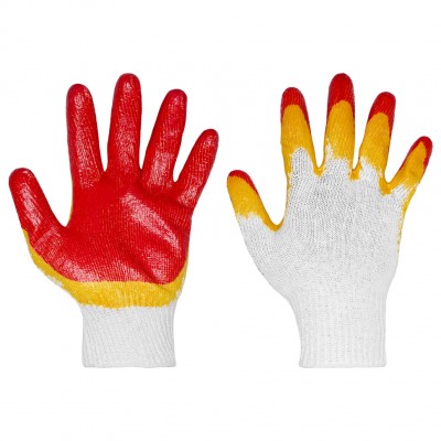 Перчатки Х/Б с двойным обливом без упаковки