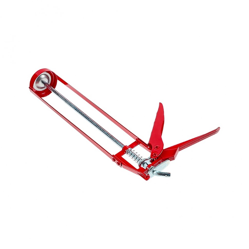 Пистолет для герметика с мет. фиксатором 225мм скеле