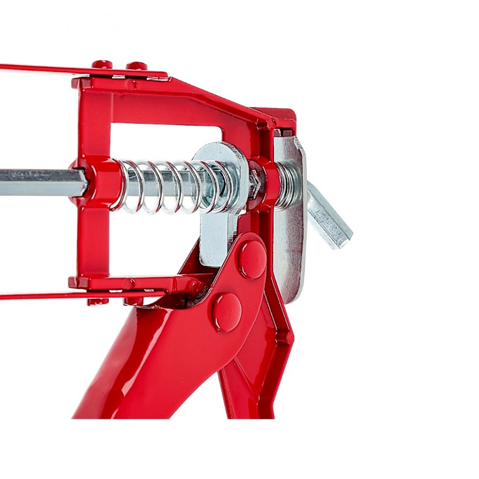 Пистолет для герметика с мет. фиксатором 225мм скеле