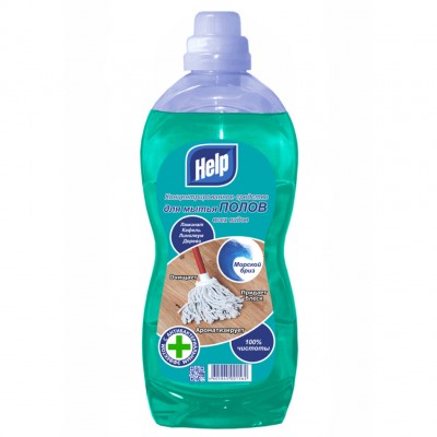 Концентрированное средство для мытья полов Help Морской бриз, 1 л