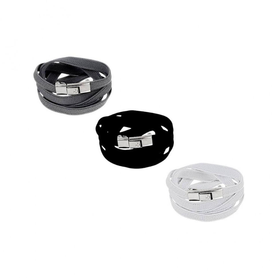 Шнурки для обуви без завязывания с фиксатором 2шт, длина 100см, ширина 8мм, 3 цвета