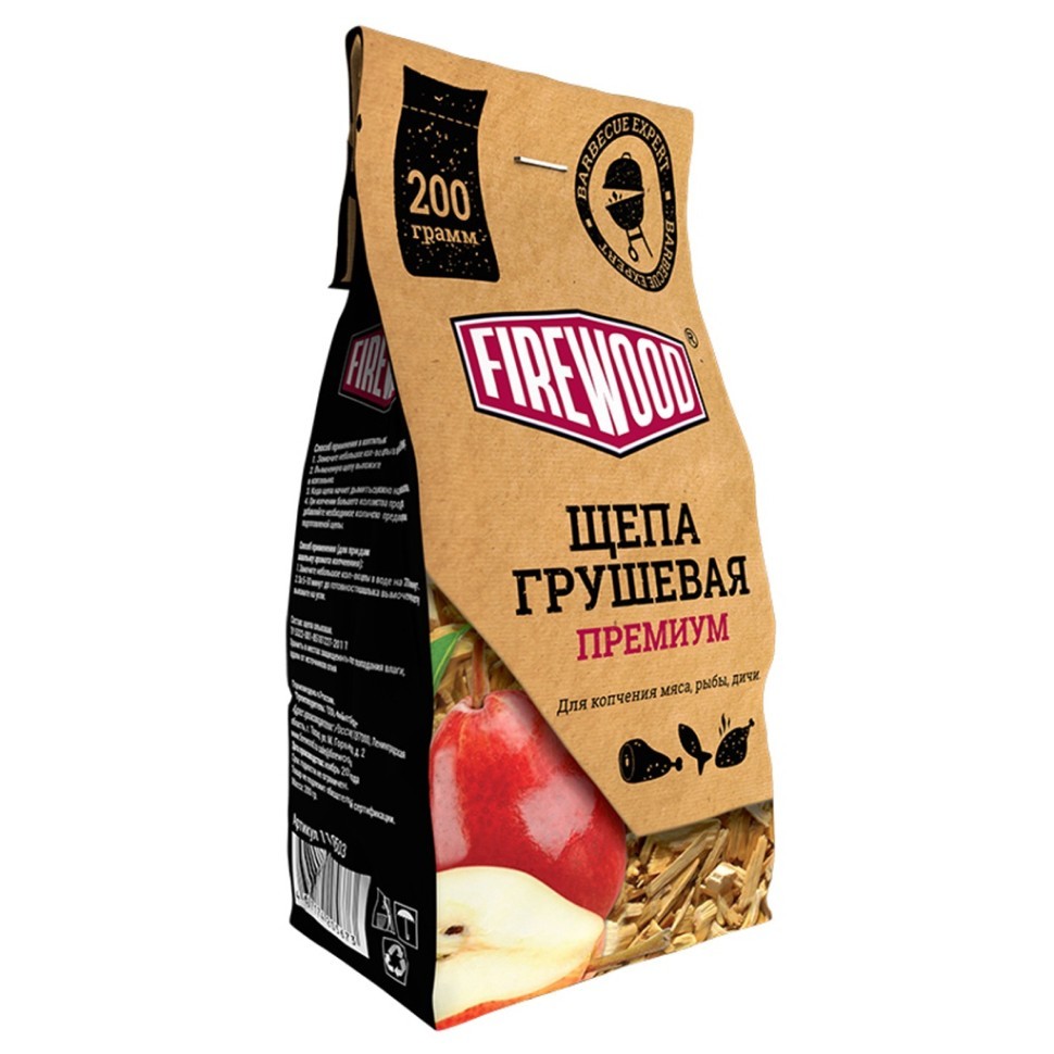 Щепа для копчения грушевая Fire Wood, 200 г